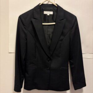 Cour Carre Women Wool Striped Suit Blazer Jacket